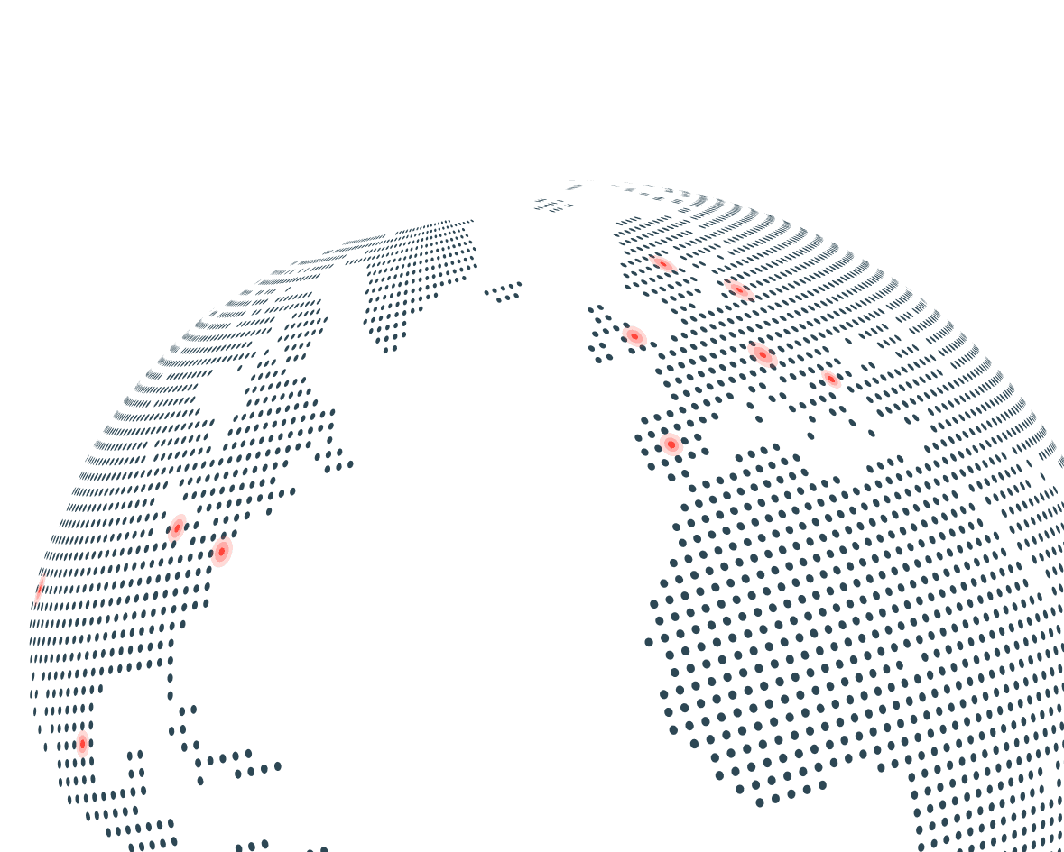 Globe made of dots