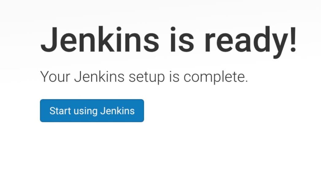 Jenkins dashboard homepage showing application overview