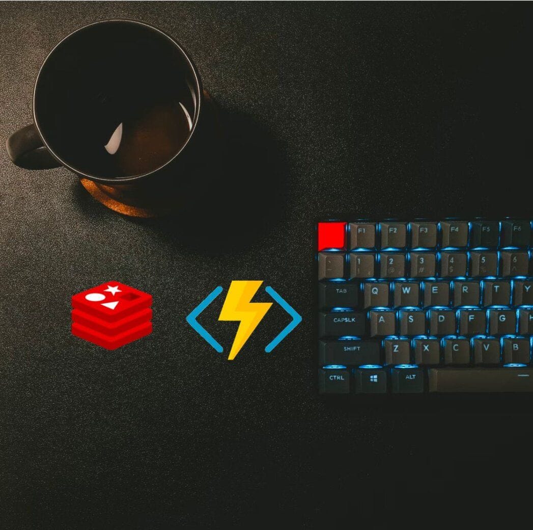 Azure Functions and Redis logo illustration