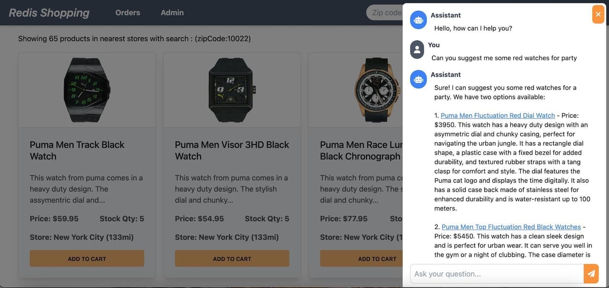 Interactive chatbot assisting with product discovery