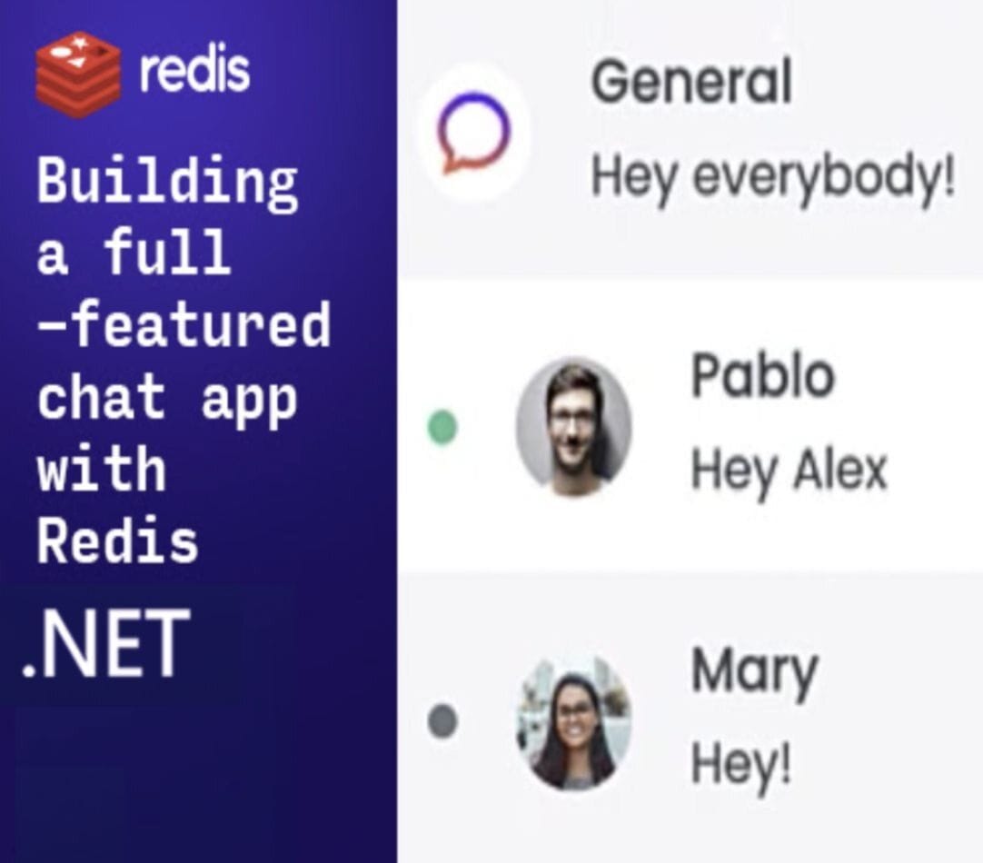 Basic Chat Application illustration for .NET using Redis Pub/Sub