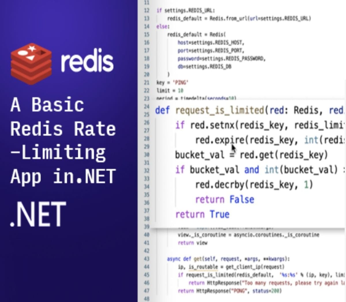 Rate Limiting application illustration for .NET and Redis
