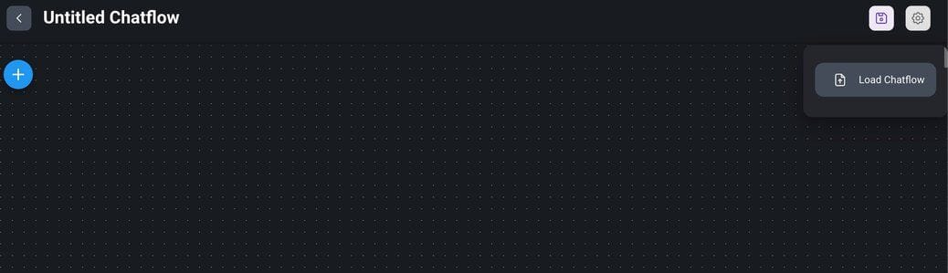 Loading an existing chatflow JSON file into Flowise