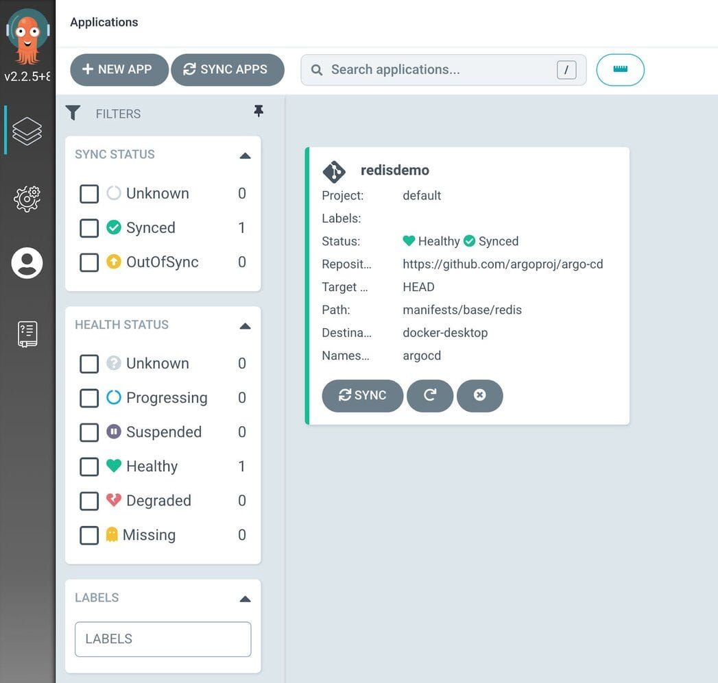 Configuring application details and repository URL in Argo CD
