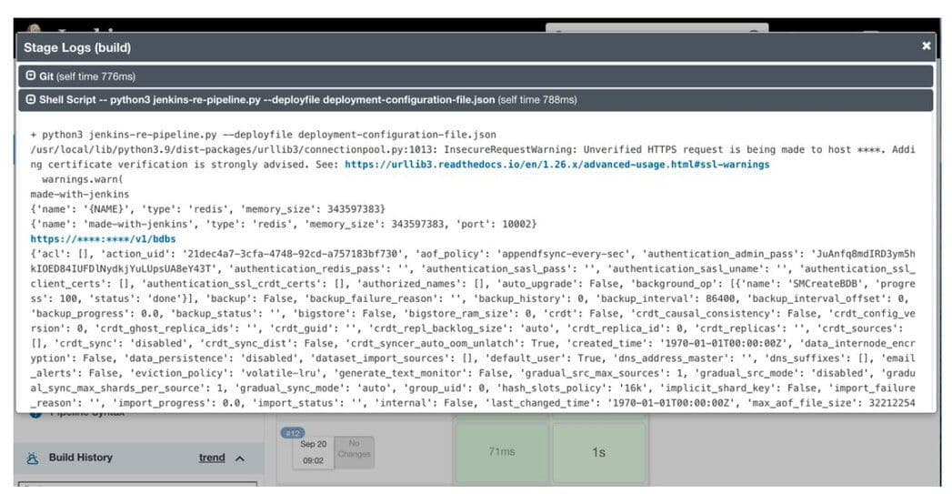 Verifying the newly created database in the Redis Software Management UI