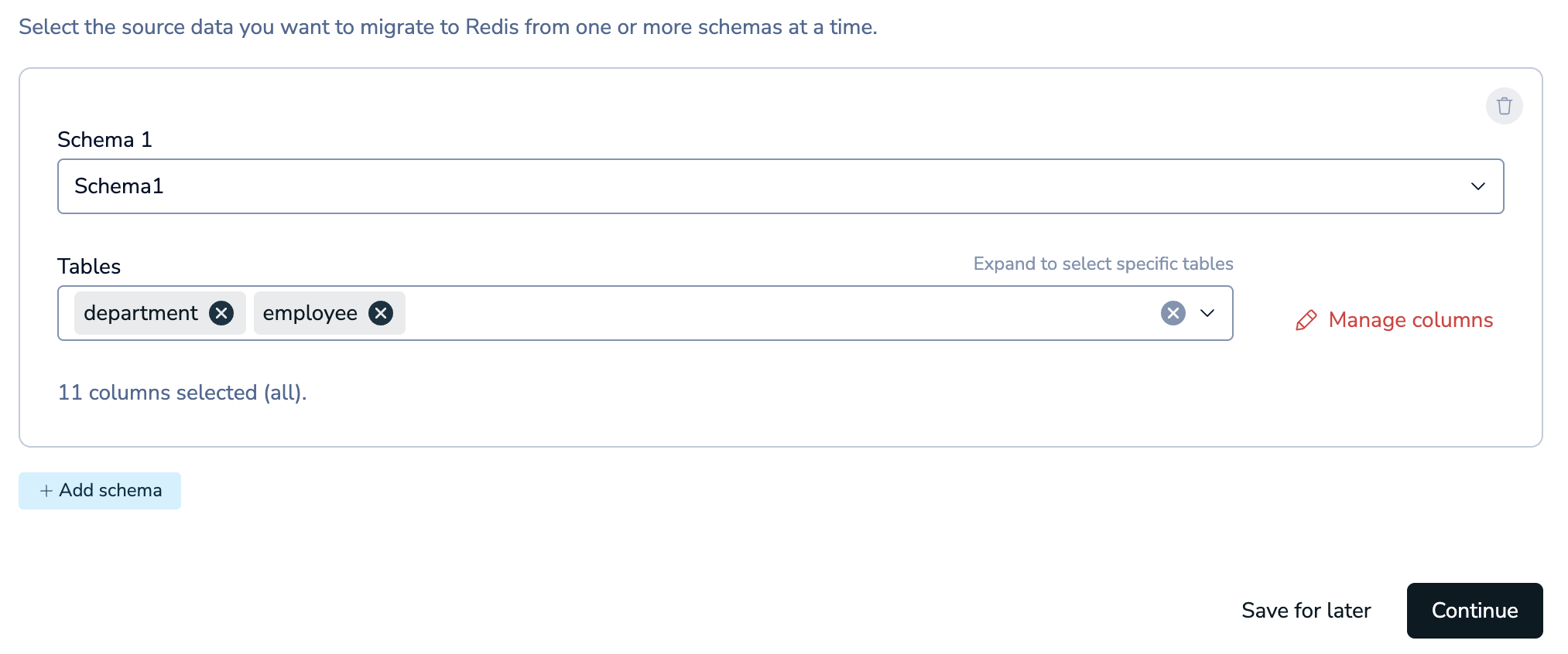 The data modeling section.