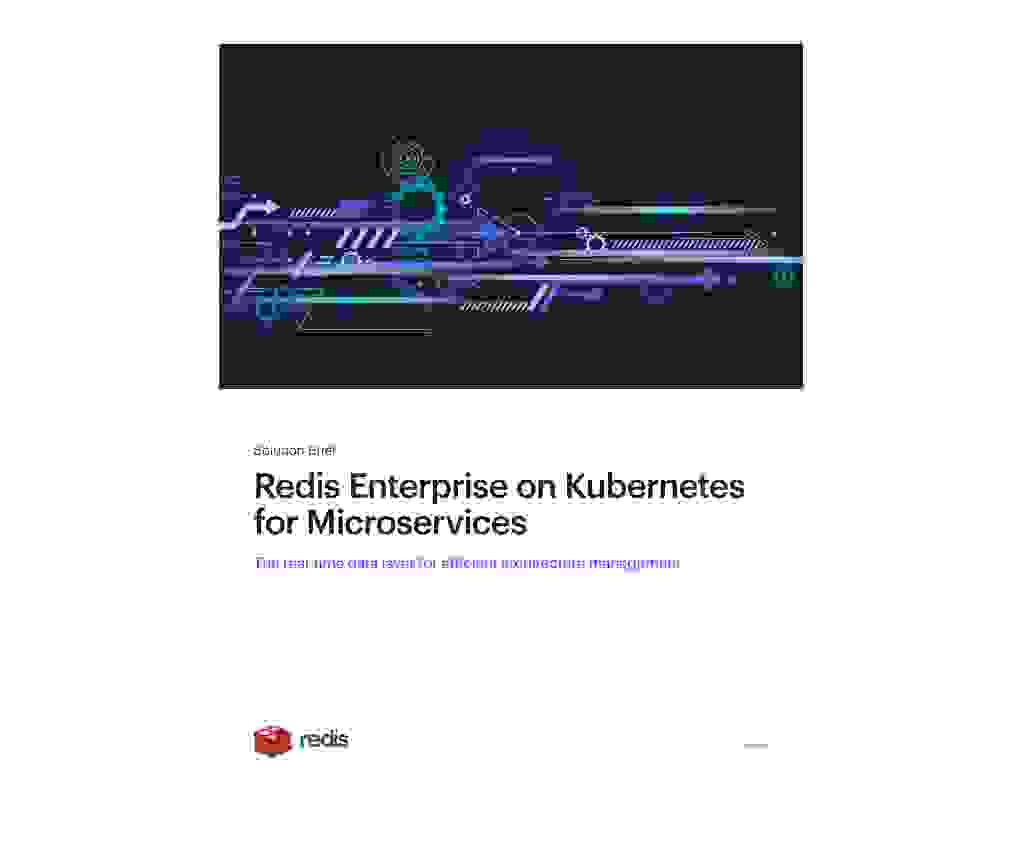 Redis Enterprise on Kubernetes and Microservices